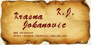 Krasna Jokanović vizit kartica